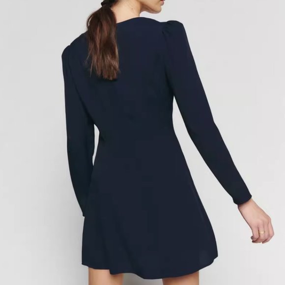 ✨SALE✨ Reformation Mavis Dress - Midnight Navy - Picture 3 of 7